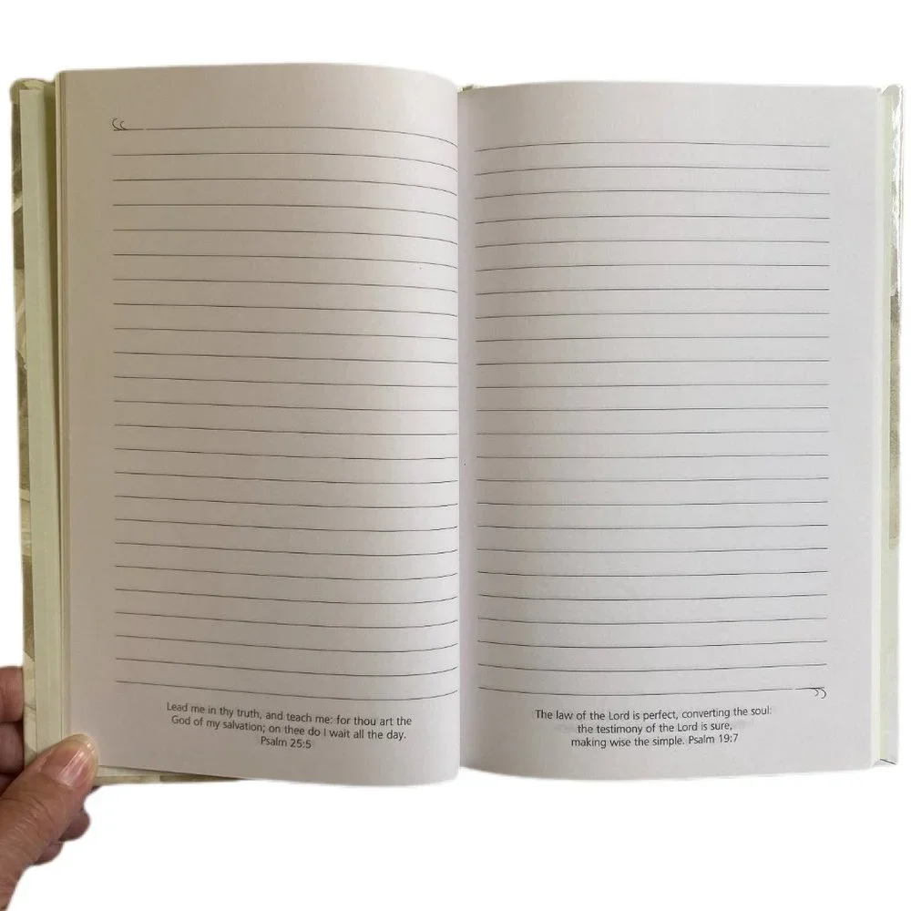 Blank Lined Journal Hardcover Spiritual Verses Gifts